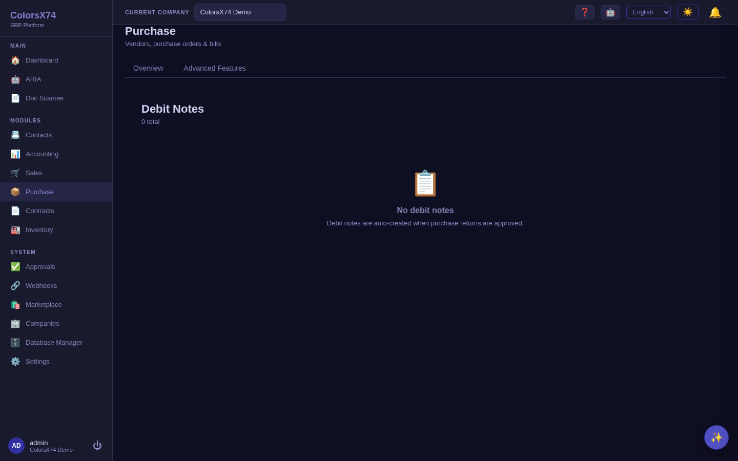 Debit notes list
